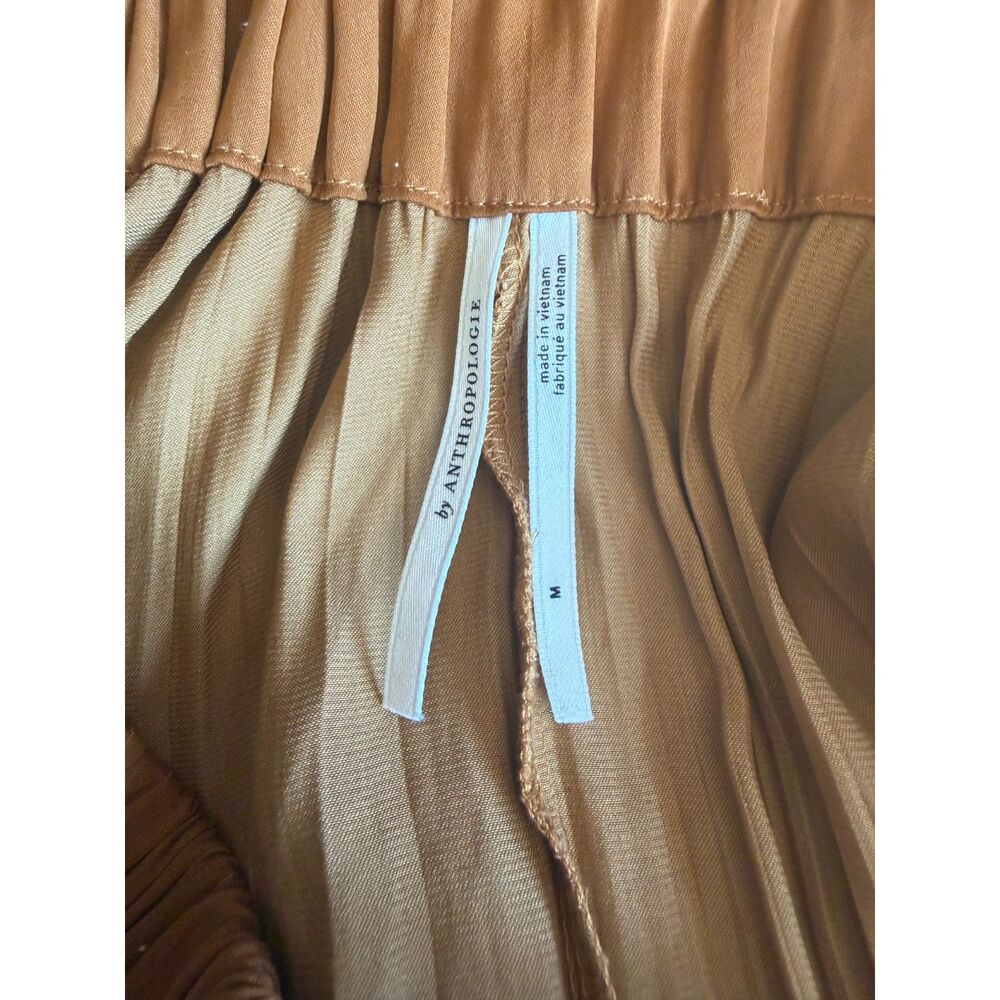 Mes Demoiselles x Anthropologie Harmonia Crinkled Gold Maxi Skirt NWOT Sz M - Picture 7 of 12